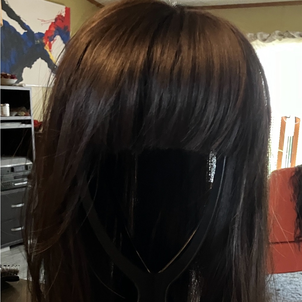 Heat friendly Synthetic hair topper